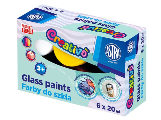 Farby do szk�a ASTRA Creativo 6 kol x 20 ml