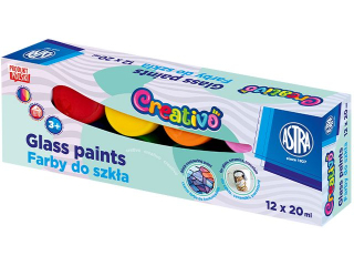 Farby do szk�a ASTRA Creativo 12 kol x 20 ml