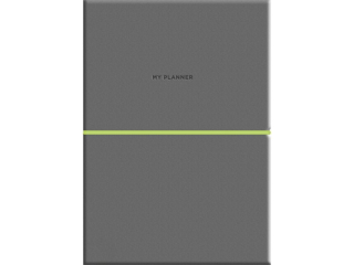 Planer PU dzienny niedatowany MY PLANER A5 104 ark linia 80g, szary Nnowo��