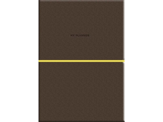 Planer PU dzienny niedatowany MY PLANER A5 104 ark linia 80g, br�zowy Nnowo��