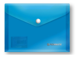 Koperta na zatrzask PENMATE A6 PP-235 niebieska