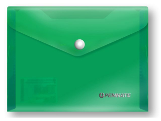 Koperta na zatrzask PENMATE A6 PP-235 zielona