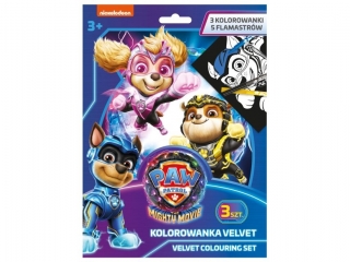 Zestaw aksamitnych kolorowanek z flamastrami 8 elementw PSI PATROL