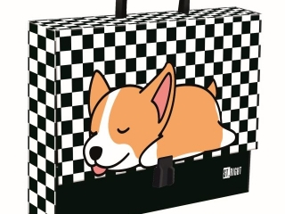 Teczka z rczk A4, XL 33 x 24,8 x 9 cm SLEEPY CORGI