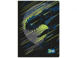 Teczka z gumk� A4 ST.MAJEWSKI 300 g/m2 - Dinosaur