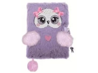 Pami�tnik z k��dk� 3D "w�ochacz" A5 96 kartek MY LITTLE FRIEND, VIOLET OWL