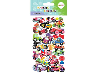 Naklejki 3D PUFFY-Vehicles, 10x20cm, Happy Color