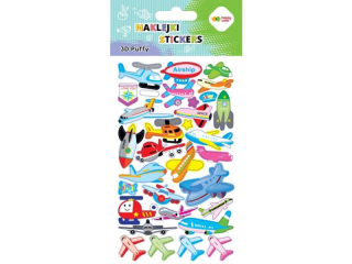 Naklejki 3D PUFFY-Aircraft, 10x20cm, Happy Color