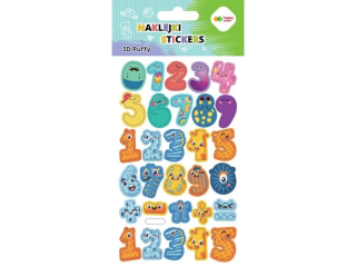 Naklejki 3D PUFFY-Numbers, 10x20cm, Happy Color