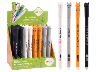 Display - Długopis wymazywalny Kitty, 0,5 mm, niebieski, 40 szt., Happy Color
