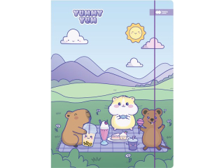 Teczka kartonowa z gumk, KAPIBARA, Piknik, 24x31cm, Happy Color [opakowanie=10szt]