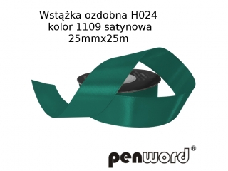 WST��KA OZDOBNA H024 KOL. 1109 SATYNOWA 25mmx25m [opakowanie=5szt]