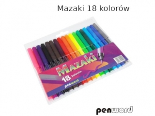 Mazaki PENWORD 18 kolor�w