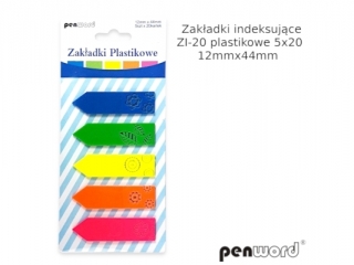 ZAK�ADKI INDEKSUJ�CE ZI-20 PLASTIKOWE 5x20 12mmx44mm