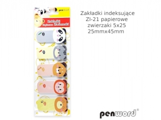 ZAK�ADKI INDEKSUJ�CE ZI-21 PAPIEROWE ZWIERZAKI 5x25 25mmx45m