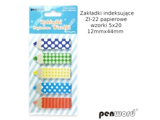 ZAK�ADKI INDEKSUJ�CE ZI-22 PAPIEROWE WZORKI 5x20 12mmx44mm