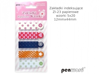 ZAK�ADKI INDEKSUJ�CE ZI-23 PAPIEROWE WZORKI 5x20 12mmx44mm