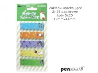 ZAK�ADKI INDEKSUJ�CE ZI-25 PAPIEROWE KOTY 5x20 12mmx44mm