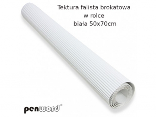 TEKTURA FAL. BROKAT. W ROLCE BIA�A 50x70cm