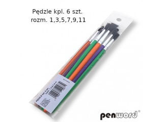 PĘDZLE kpl. 6 szt. rozm. 1,3,5,7,9,11 (SZPSH)