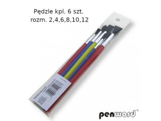 PĘDZLE kpl. 6 szt. rozm. 2,4,6,8,10,12 (SZPSH)