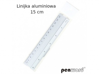 LINIJKA ALUMINIOWA 15cm (opakowanie=24szt)