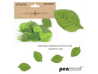 DEKORACJE MATERIA�OWE DM-02 LI�CIE 33x20mm a30