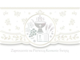 Zaproszenie POL-MAK 10szt. Komunia Lux Edition ZLUX 160x95 z kopert� ZLUX_KOM_56696