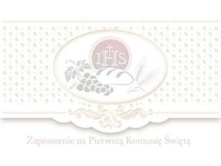 Zaproszenie POL-MAK 10szt. Komunia Lux Edition ZLUX 160x95 z kopert� ZLUX_KOM_57202