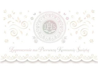 Zaproszenie POL-MAK 10szt. Komunia Lux Edition ZLUX 160x95 z kopert� ZLUX_KOM_57203