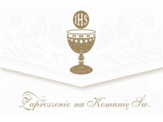 Zaproszenie POL-MAK 10szt. Komunia sk�adane exclusive  ZSE 160x95 z kopert� ZSE_KOM_26056