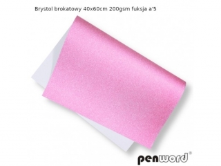 BRYSTOL BROKAT 40x60cm 200gsm FUKSJA a5