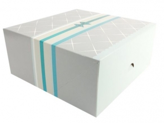 Pudełka na ciasta BENIAMIN 125 x 210 x 70mm / 5 szt. - Srebro