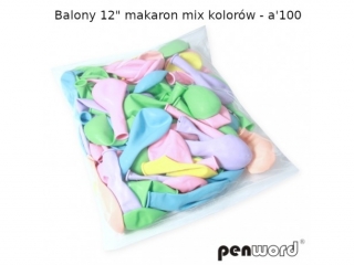 BALONY 12" MAKARON MIX KOLOR�W - a100