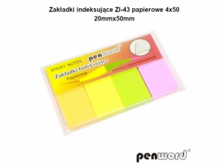 ZAK�ADKI INDEKSUJ�CE ZI-43 PAPIEROWE 4x50 20mmx50mm