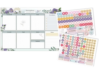 PLANER TABLO B4/52ark. Z NAKLEJKAMI / KWIATY