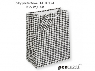TORBY PREZENTOWE TRE 0013-1 17.8X22.9X9.8 CM [opakowanie=12szt]