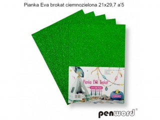 PIANKA EVA BROKAT CIEMNOZIELONA 21X29,7a5