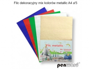 FILC DEKORACYJNY MIX KOLOR�W METALLIC A4 a5