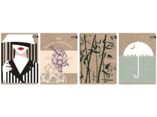 Zeszyt A5 60k. BENIAMIN Kraft liner, kratka