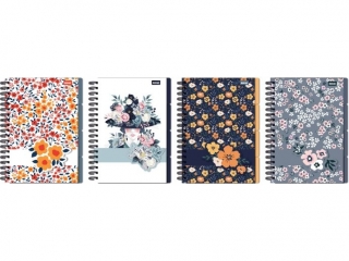 KO�OZESZYT B5/96k. Kratka z mikroperforacj� oraz kieszonk� na notatki / FLOWER