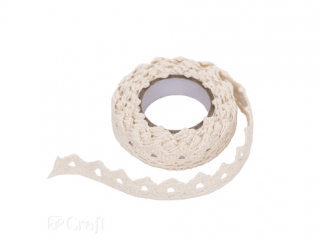 KORONKA BAWE�NIANA SAMOPRZYLEPNA 1,80 M - ECRU