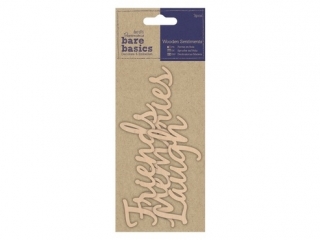 Chipboard BARE BASIC Friends, Laugh, Memories 3szt.