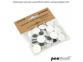DEKORACJE RUCHOME OCZKA RS-04 20mm SAMOPRZYLEPNE a30