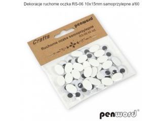 DEKORACJE RUCHOME OCZKA RS-06 10x15mm SAMOPRZYLEPNE a60