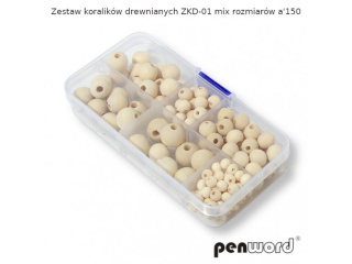 ZESTAW KORALIK�W DREWNIANYCH ZKD-01 MIX ROZMIAR�W a150