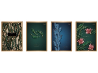 Brulion B5 96k. INTERDRUK 70g Metallic Gold, kratka