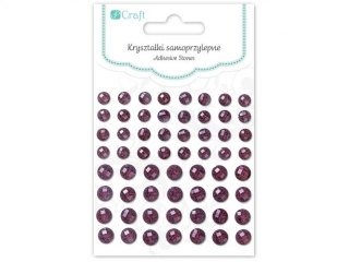 KRYSZTA�KI SAMOPRZYLEPNE Z BROKATEM 8x10 MM, 60 SZT. SILVER