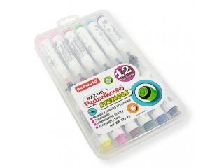 MAZAKI P�DZELKOWE ZW-221-12 ZE STEMPLAMI 12 KOLOR�W