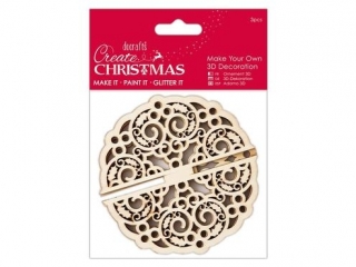 Drewniany kszta�t 3D PAPERMANIA Bombka